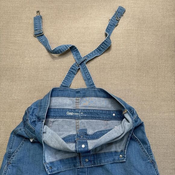 Gap jean overall dress vintage style stretch denim pinafore with pockets - Picture 4 of 5